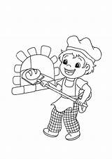 Dibujar panadero Gratis En Niños Para Colorear Imprimir E  sketch template
