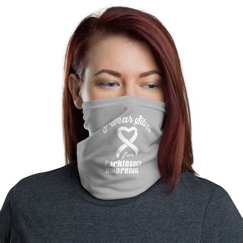 Parkinson's Awareness I Wear Silver Face Mask / Neck Gaiter – The Awareness Store