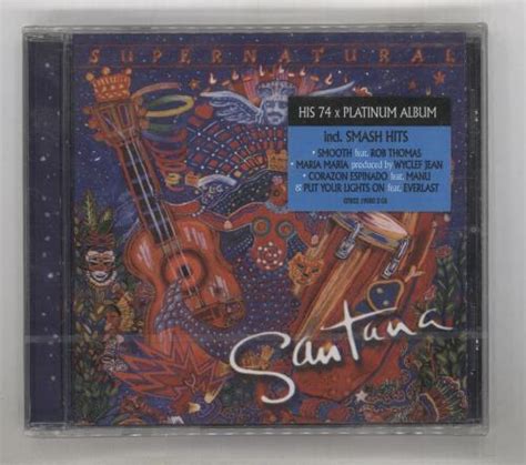 Santana Supernatural UK Cd Album 07822190802 Supernatural Santana 078221908023 159417