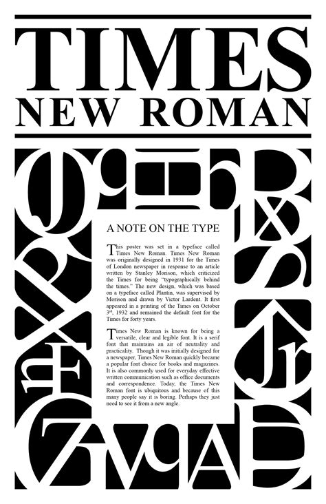 Times New Roman Type Poster on Behance