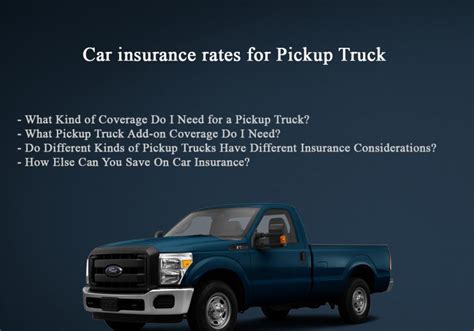 Car insurance rates for Pickup Truck | American Insrurance