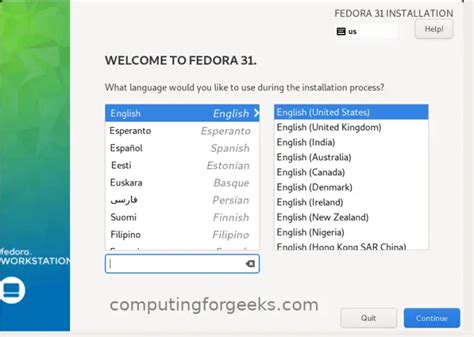 How To Install Fedora 34 - Step by Step With Screenshots | ComputingForGeeks