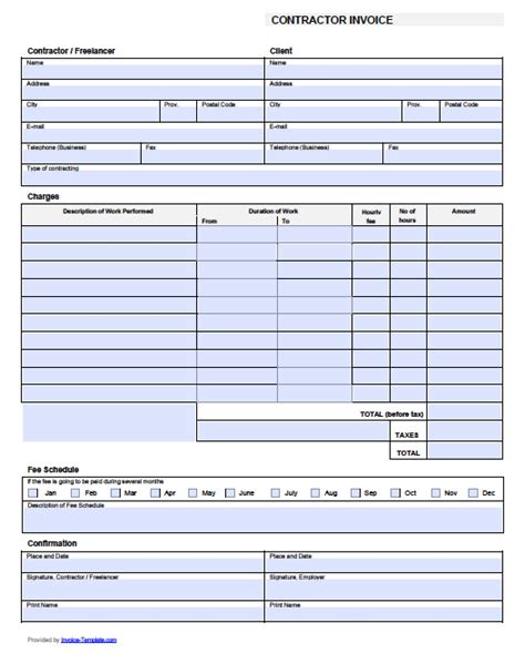 Labor Invoice Template Free Handyman Invoice Spreadsheet Templates for Busines Handyman Invoices ...