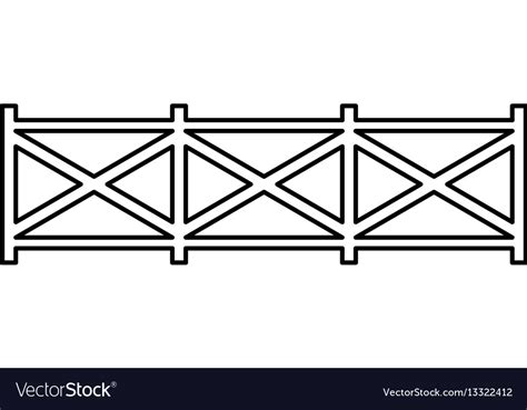 Farm wooden fence Royalty Free Vector Image - VectorStock