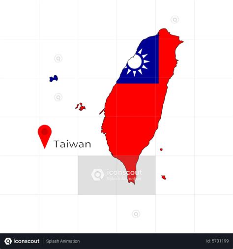 Taiwan flag map Flag Animated Illustration download in JSON, LOTTIE or ...