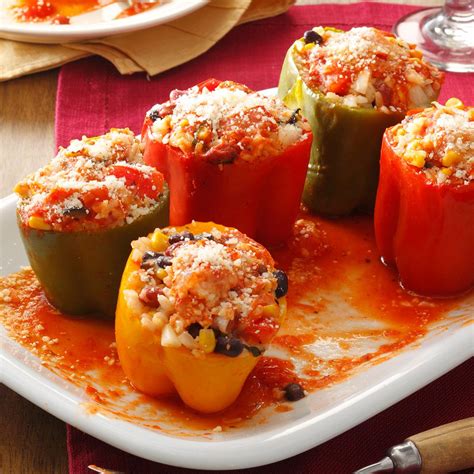 Vegetarian Stuffed Peppers Recipe | Taste of Home