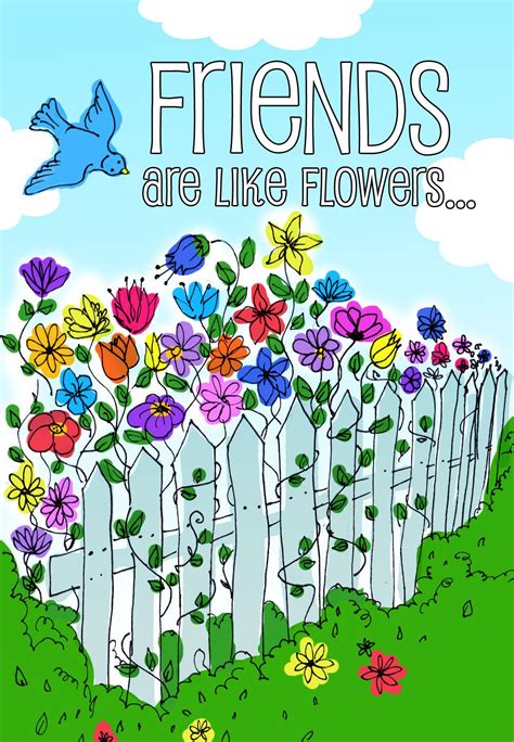 Friends are like flowers - Free Printable Birthday Card | Greetings Island | Free printable ...