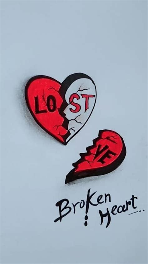 Broken Heart Tattoo, Broken Heart Art, Broken Heart Drawings, Broken ...