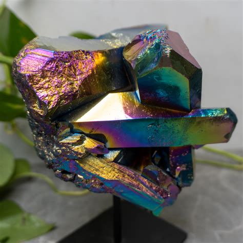 Raw Titanium Quartz on Stand #5 - The Crystal Council