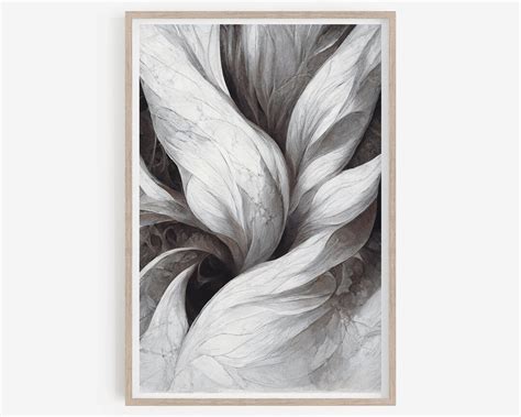 Black and White Abstract Art, Texture Art Print, Neutral Art Print, Grey Tones, Realistic Art ...