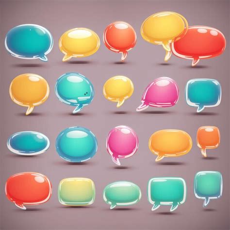Premium Photo | Conversation starters dialogue boxes talk bubbles comic book style chat icons ...
