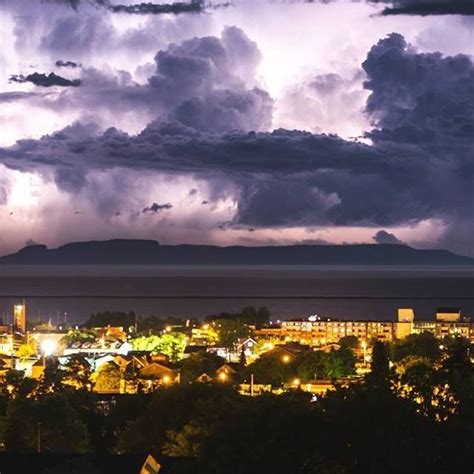 Thunder Bay in early morning | Thunder bay, Outdoor, Clouds