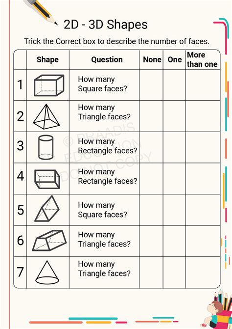 3d Shapes Worksheets - Worksheets Library