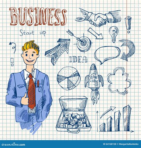 Business vector sketch stock vector. Illustration of marketing - 64168158