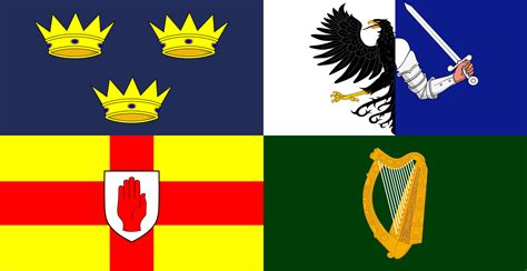 Happy St. Paddy's day! The Four Provinces of Ireland Flag which encompasses the whole island : r ...