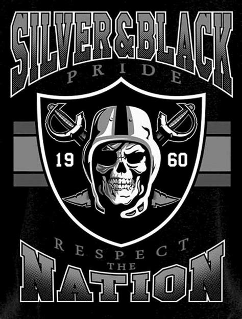 2 Las Vegas Raiders Silver & Black Nation Vinyl Stickers 5x3.5 Car ...