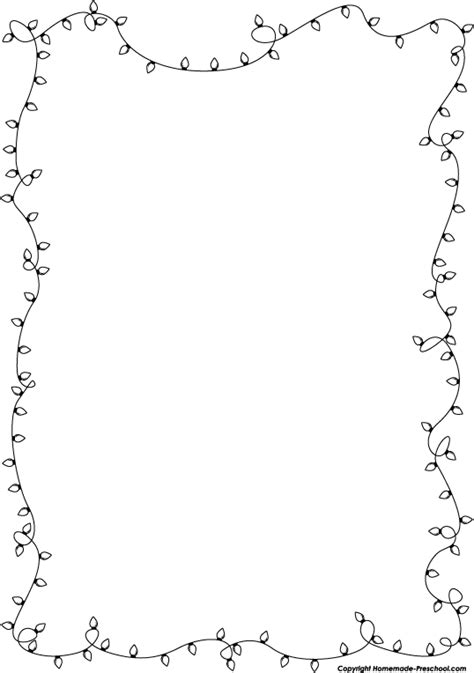 Christmas Border Clipart Black And White Free