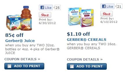 NEW Printable Gerber Coupons