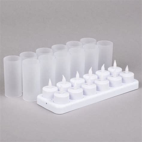 12-Piece Rechargeable Tea Light Set in Rechargeable Tea Lights from Simplex Trading | Household ...