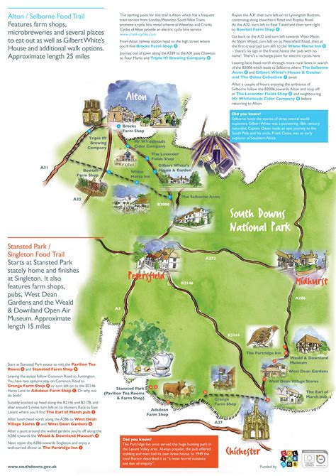 Map for the South Downs National Park | United Kingdom | Pinterest | Park