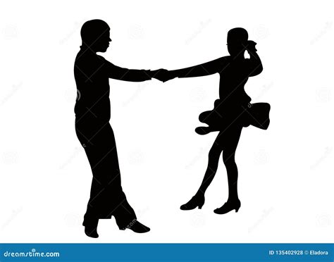 A Teenager Couple Dancing, Silhouette Vector Stock Vector - Illustration of vector, couple ...