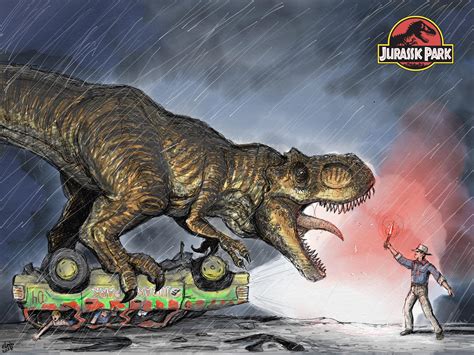 Jurassic Park Drawings T Rex