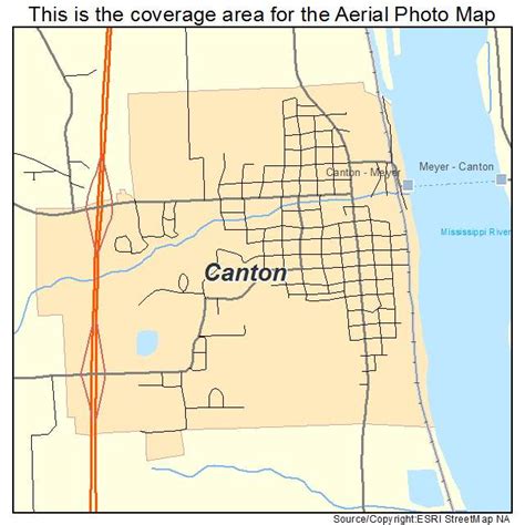 Aerial Photography Map of Canton, MO Missouri