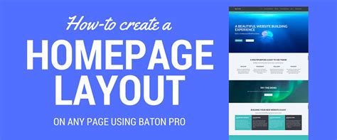 how to create a homepage layout on any page - Slocum Themes