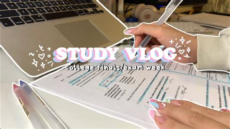 STUDY VLOG | college finals week in my life | lots of studying, note taking & productivity ...