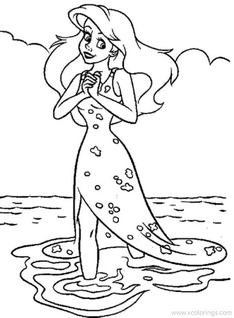 Ursula Become Little Mermaid Coloring Pages - XColorings.com