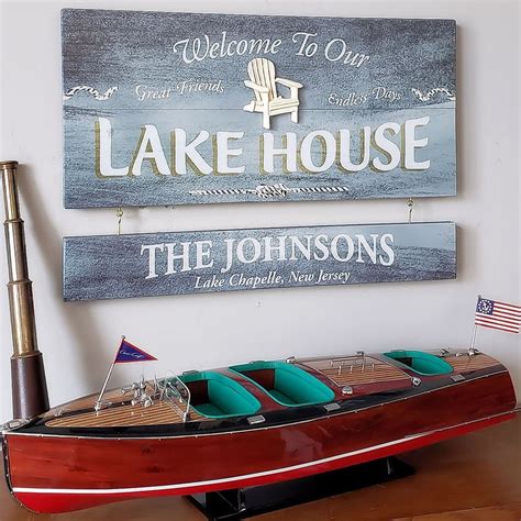 Lake House Wood Sign With Optional Personalization – A Simpler Time