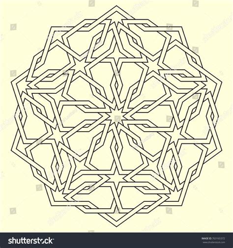 Islamic pattern. Geometric lattice mandala in arabic style. Oriental ...