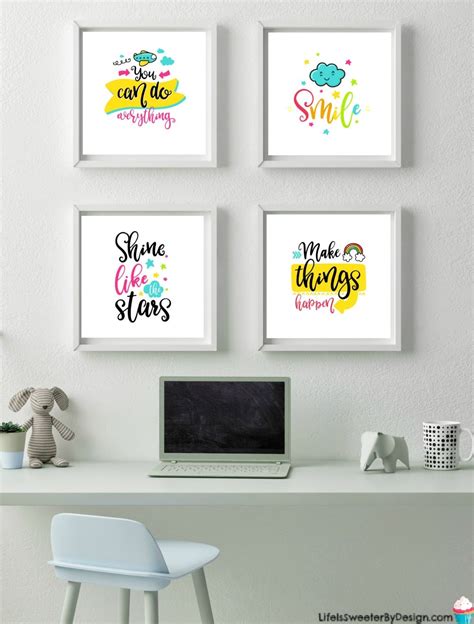 Printable Wall Art for a Little Girl's Room - Life is Sweeter By Design