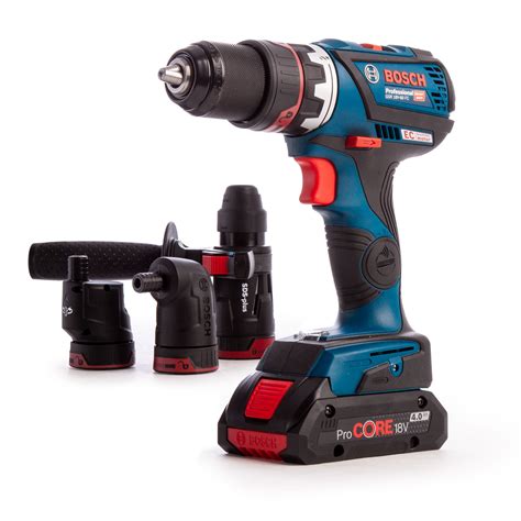 Toolstop Bosch GSR 18V-60 FC Professional FlexiClick Heavy Duty Drill Driver (2 x 5.0Ah Coolpack ...