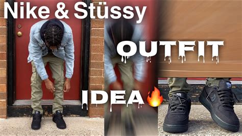 How To Style Nike Stussy Air Force 1 Low Black - YouTube