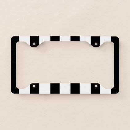 #stripes - #Black & White Licence Plate Frame | License plate, Licence plate frame, License ...