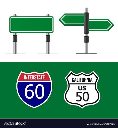 Road sign template Royalty Free Vector Image - VectorStock