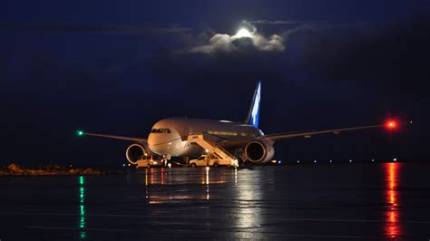 white airplane #airplane #night #lights #aircraft passenger aircraft #2K #wallpaper #hdwallpaper ...
