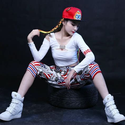 New Fashion Hip Hop Top Dance Women Jazz Costume Performance Wear Stage ...