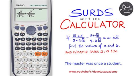 How to Solve Surd Questions with the Scientific Calculator FX-991ES Plus - YouTube