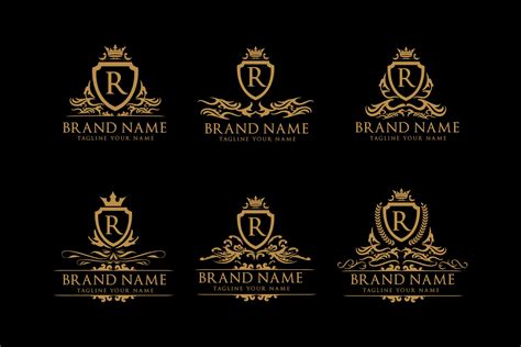 Royal Heraldic Crest Set Logo | Creative Illustrator Templates ...