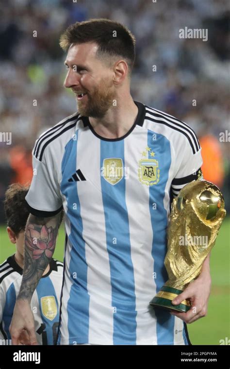 Ciudad Autonoma de Buenos Aires, Argentina, 24, March, 2023. Lionel Messi from Argentina ...