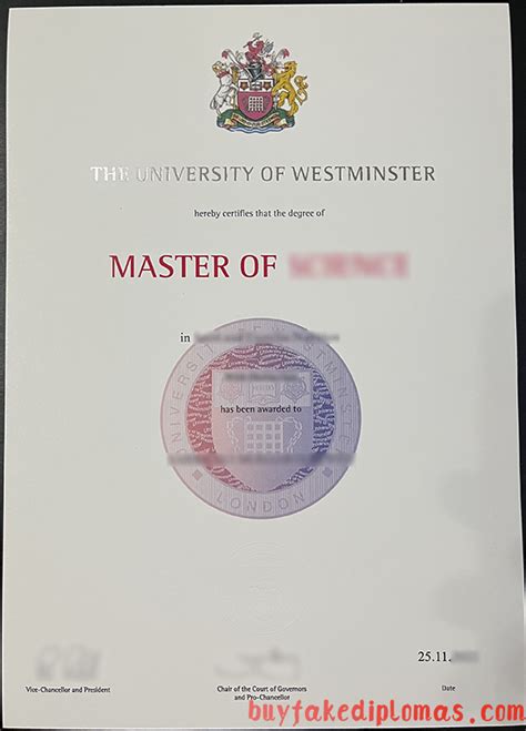 University of Westminster Degree | Buy Fake Diplomas, High School ...