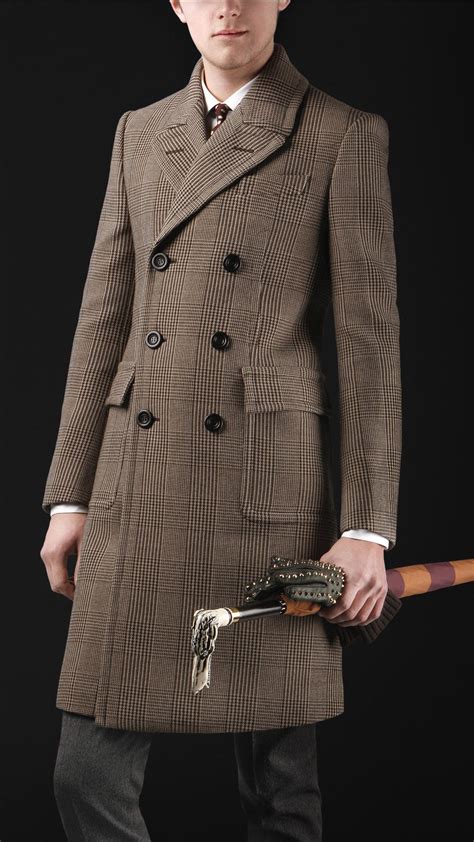 Lyst - Burberry Prorsum Wool Tailored Chesterfield Coat in Natural for Men