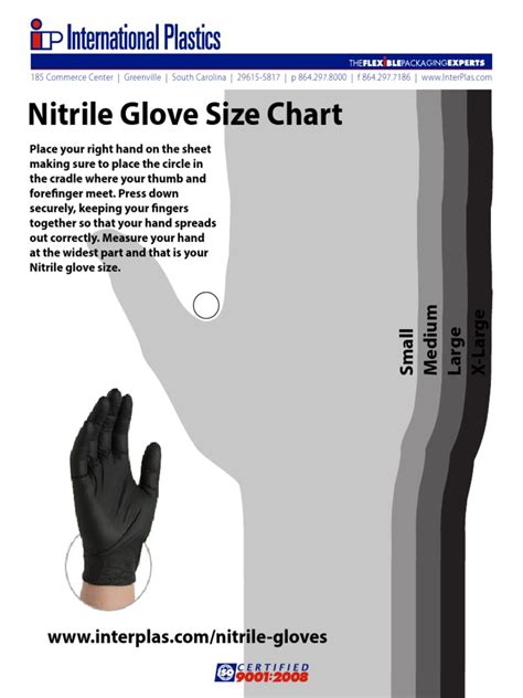 Nitrile Glove Size Chart PDF | PDF