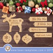 Laser engrave Christmas Tag Templates, download vector designs. – Laser Ready Templates