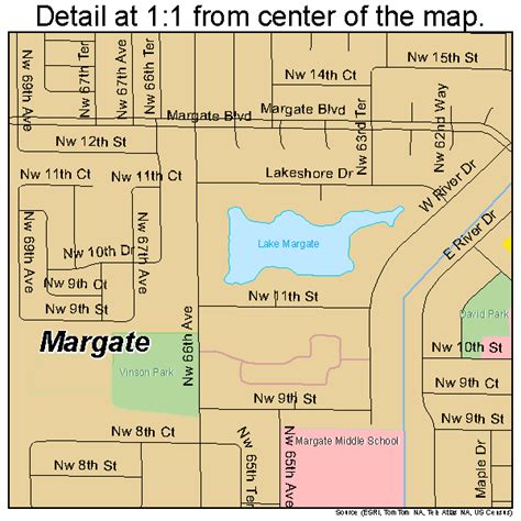 Margate Florida Street Map 1243125