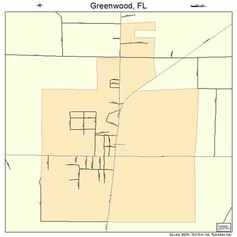 Greenwood Florida Street Map 1227600