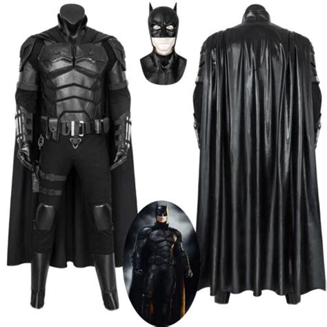 The Batman 2022 Costume Cosplay Suit Bruce Wayne Mask Outfit | eBay