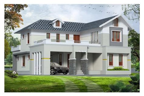 house design Kerala in western style - Home Design Exterior